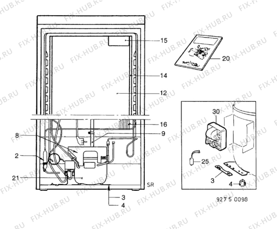 Взрыв-схема холодильника Privileg 006147-3 - Схема узла C10 Cold, users manual